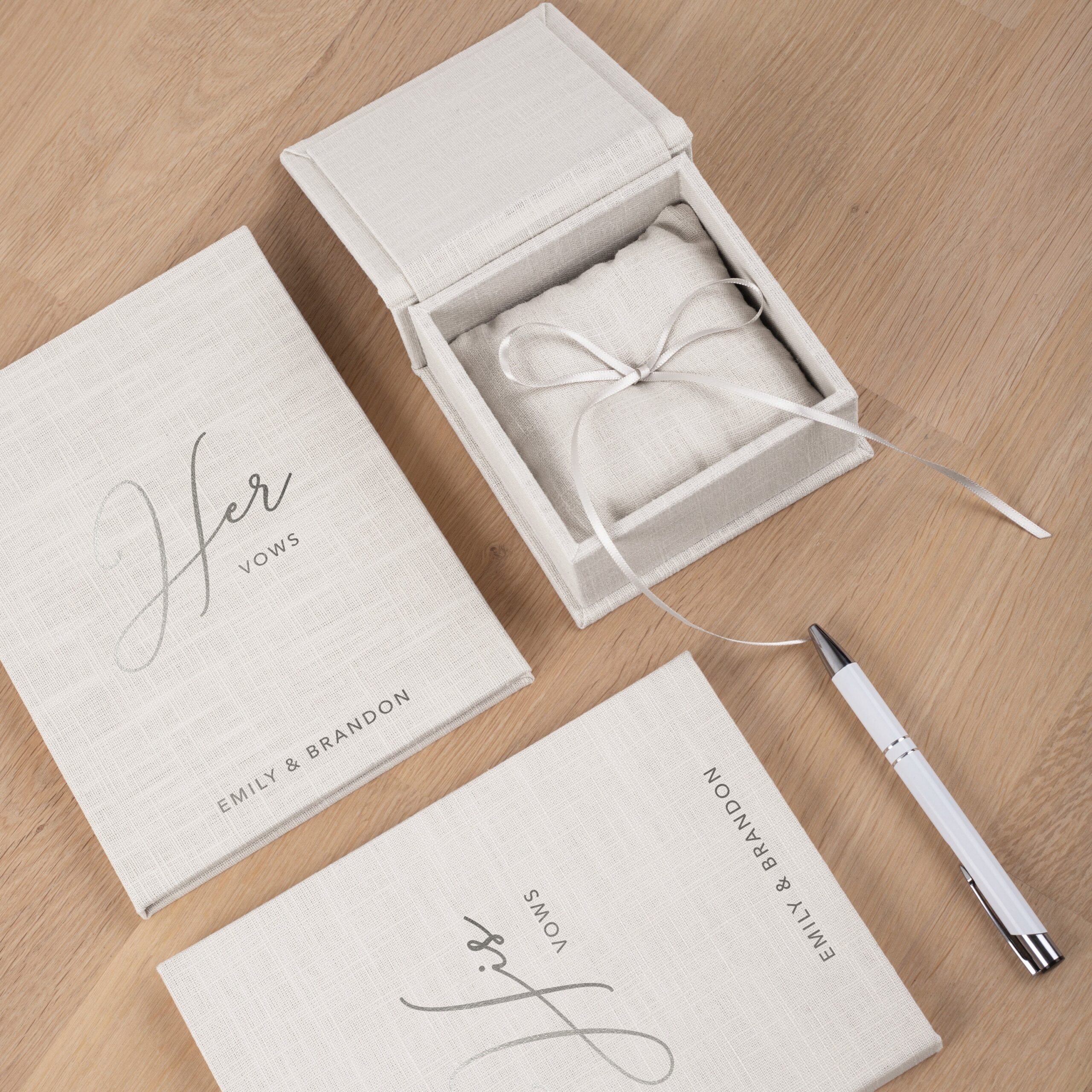 Personalized Ring Box and Two Vow Books - Image 5