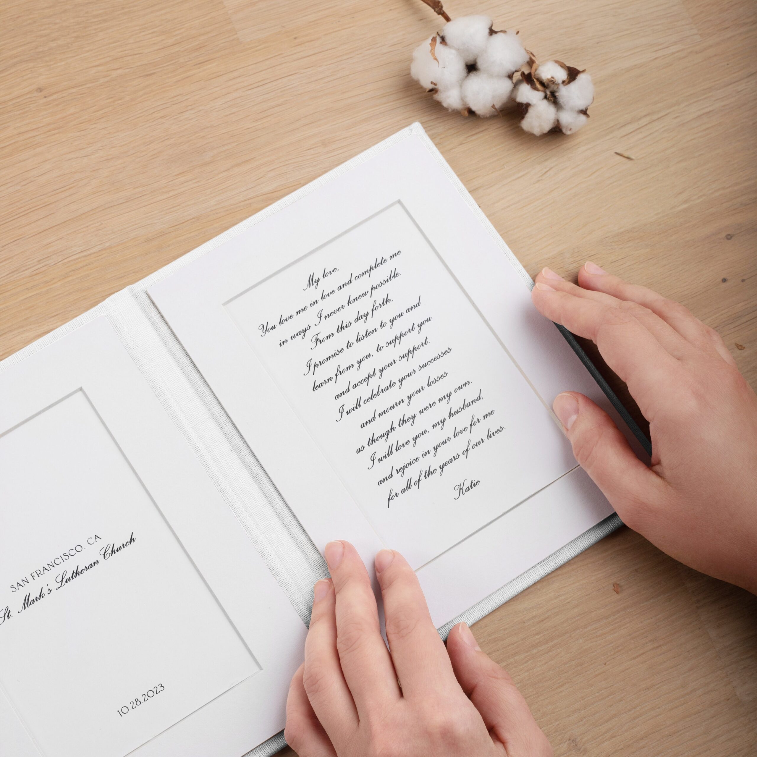 Personalised Wedding Vow Books #1 - Image 5