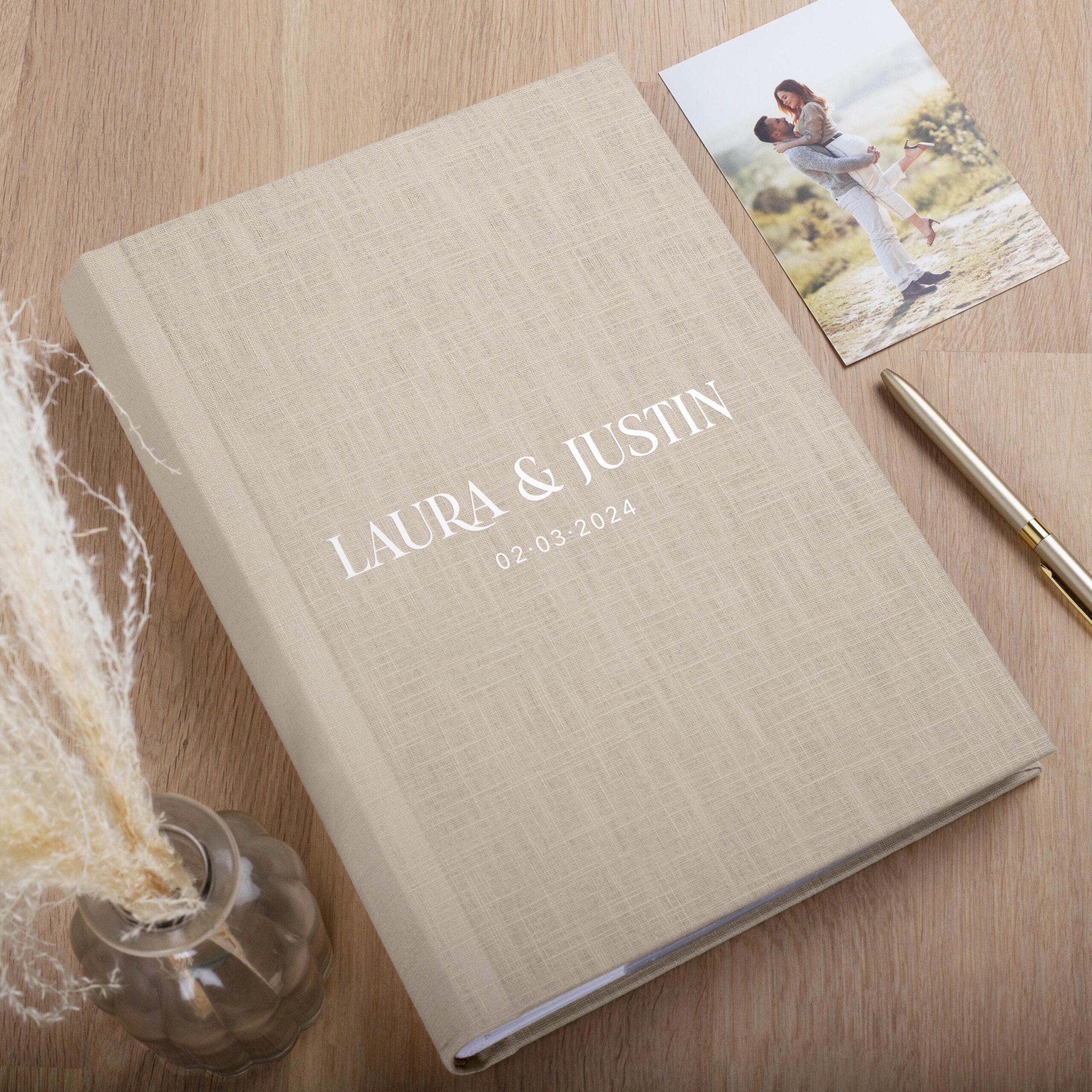 Wedding Photo Album with Sleeves for 300 4x6" 10x15cm Photos | Personalized Slip In Album - Image 4