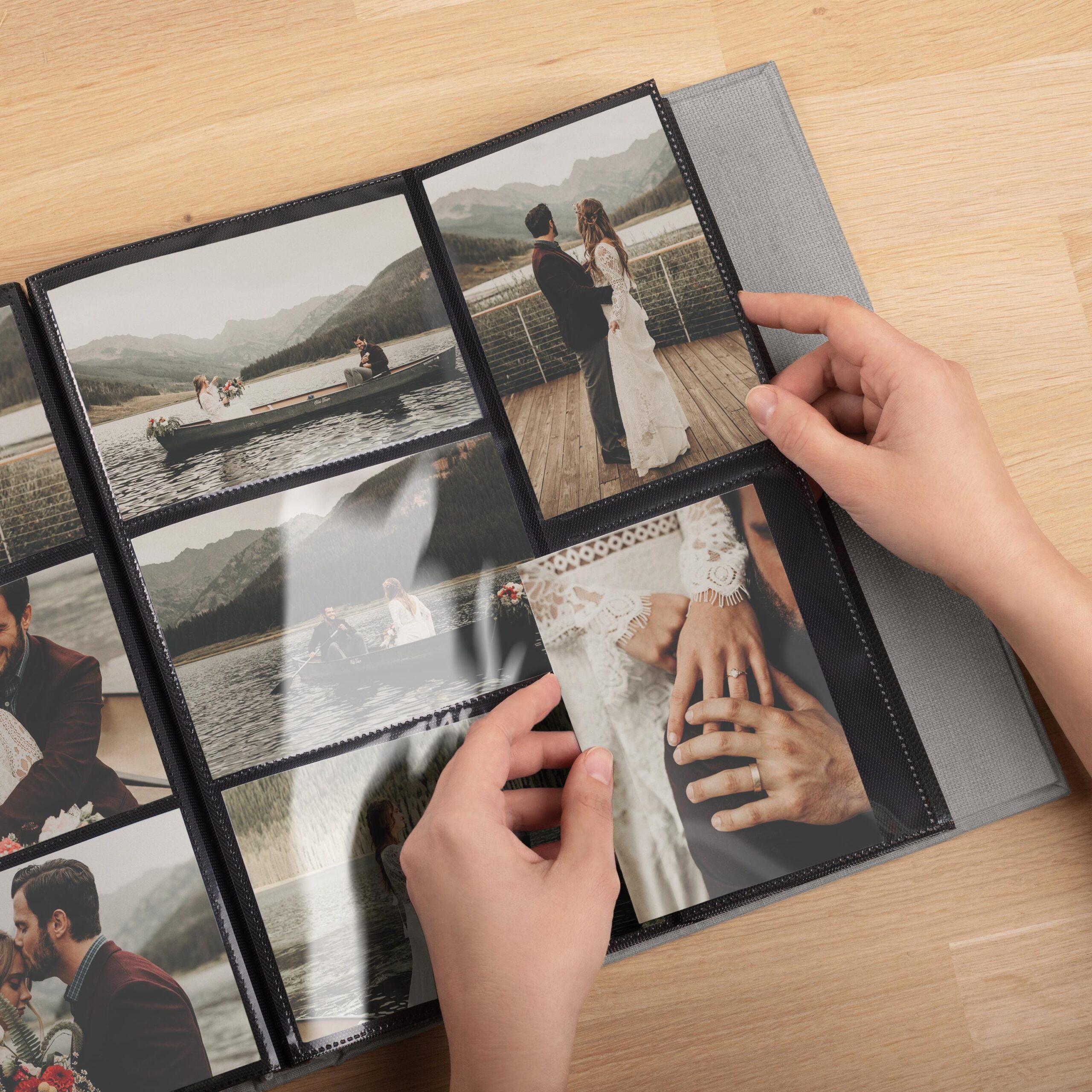 Photo Album with Sleeves for 100-1000 4x6" 10x15cm Photos | Custom Wedding Slip In Photo Album - Image 3