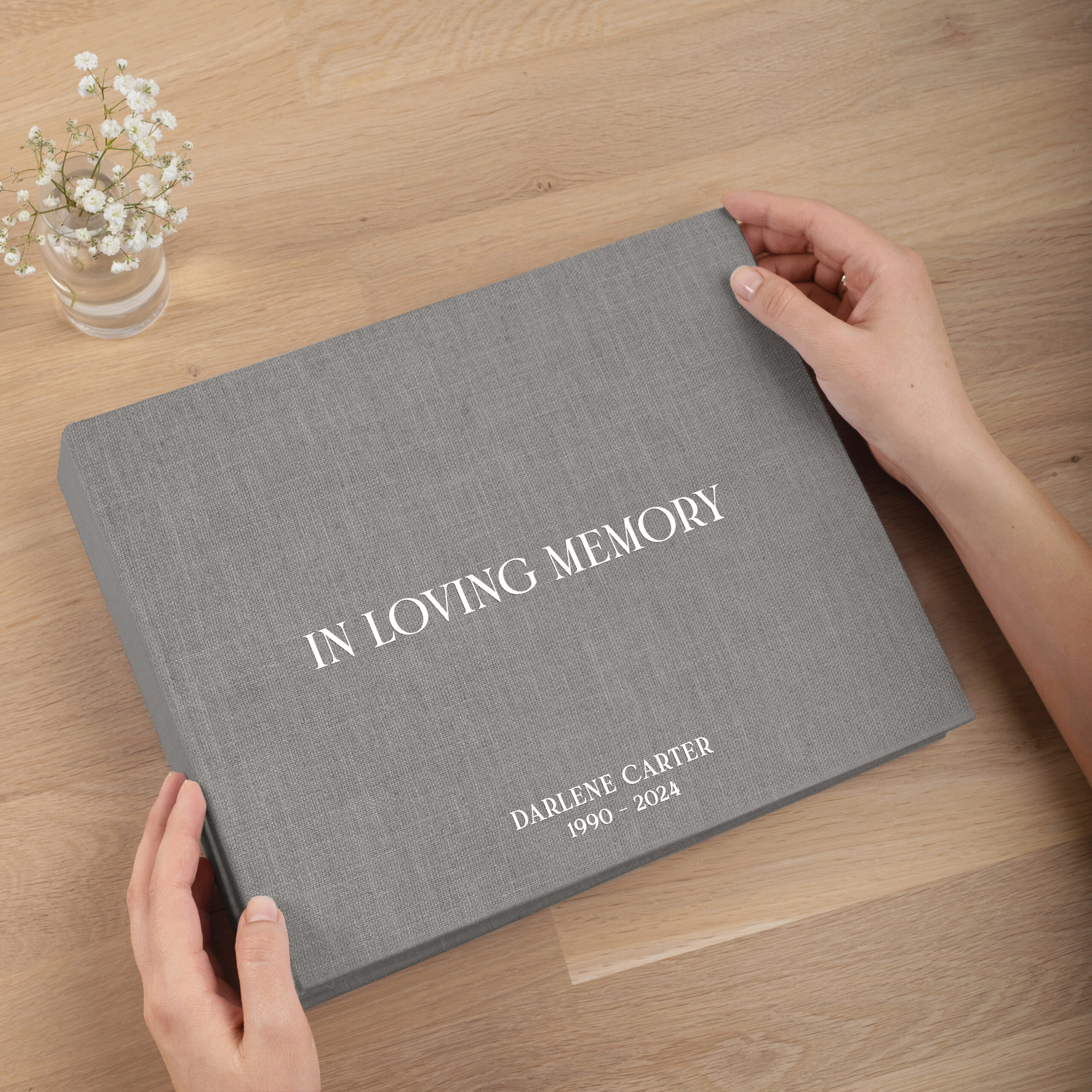 Personalized Memorial Condolence Book | Blank or Printed Pages #2 - Image 3