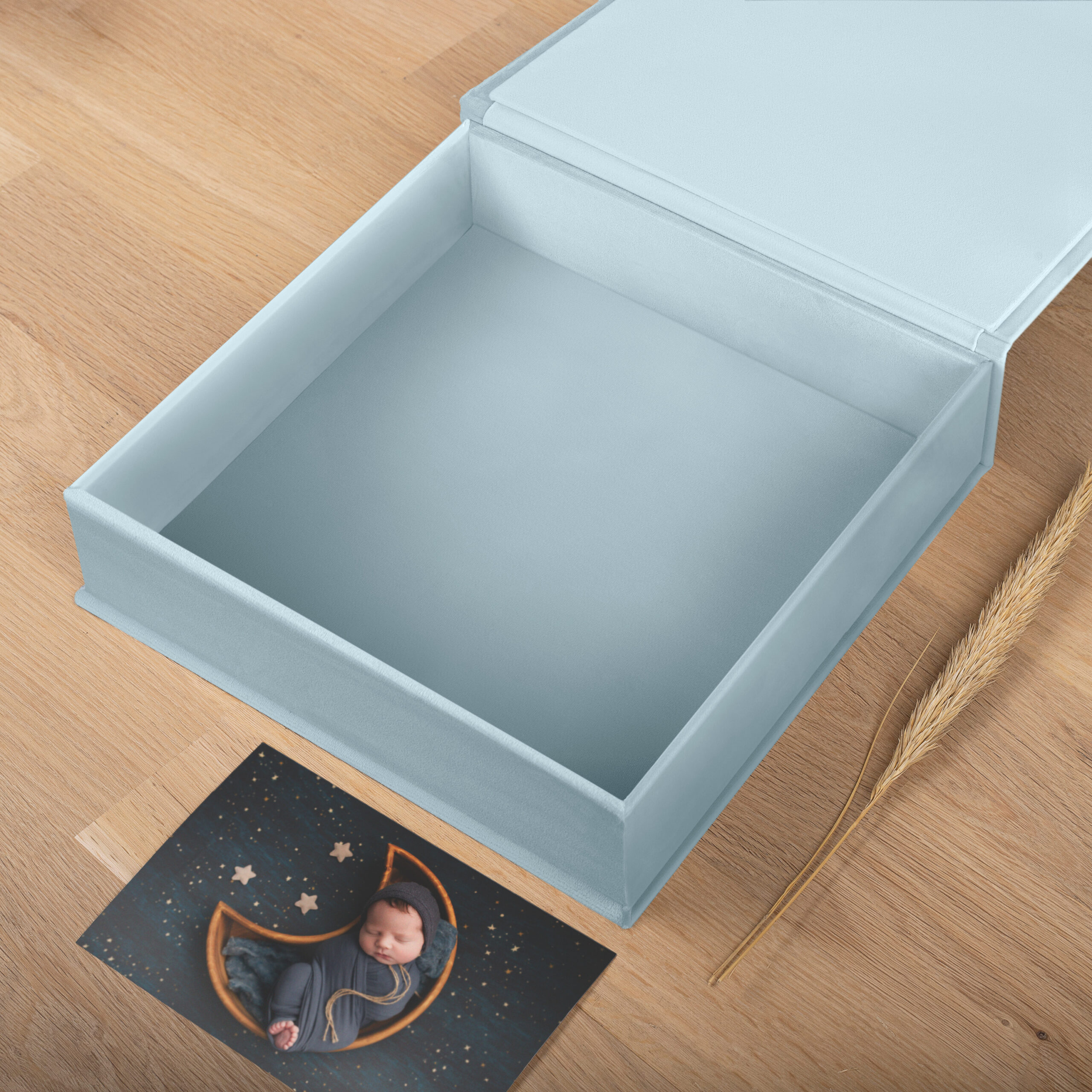 Personalized Baby Velvet Keepsake Box | Baby Time Capsule Box - Image 5