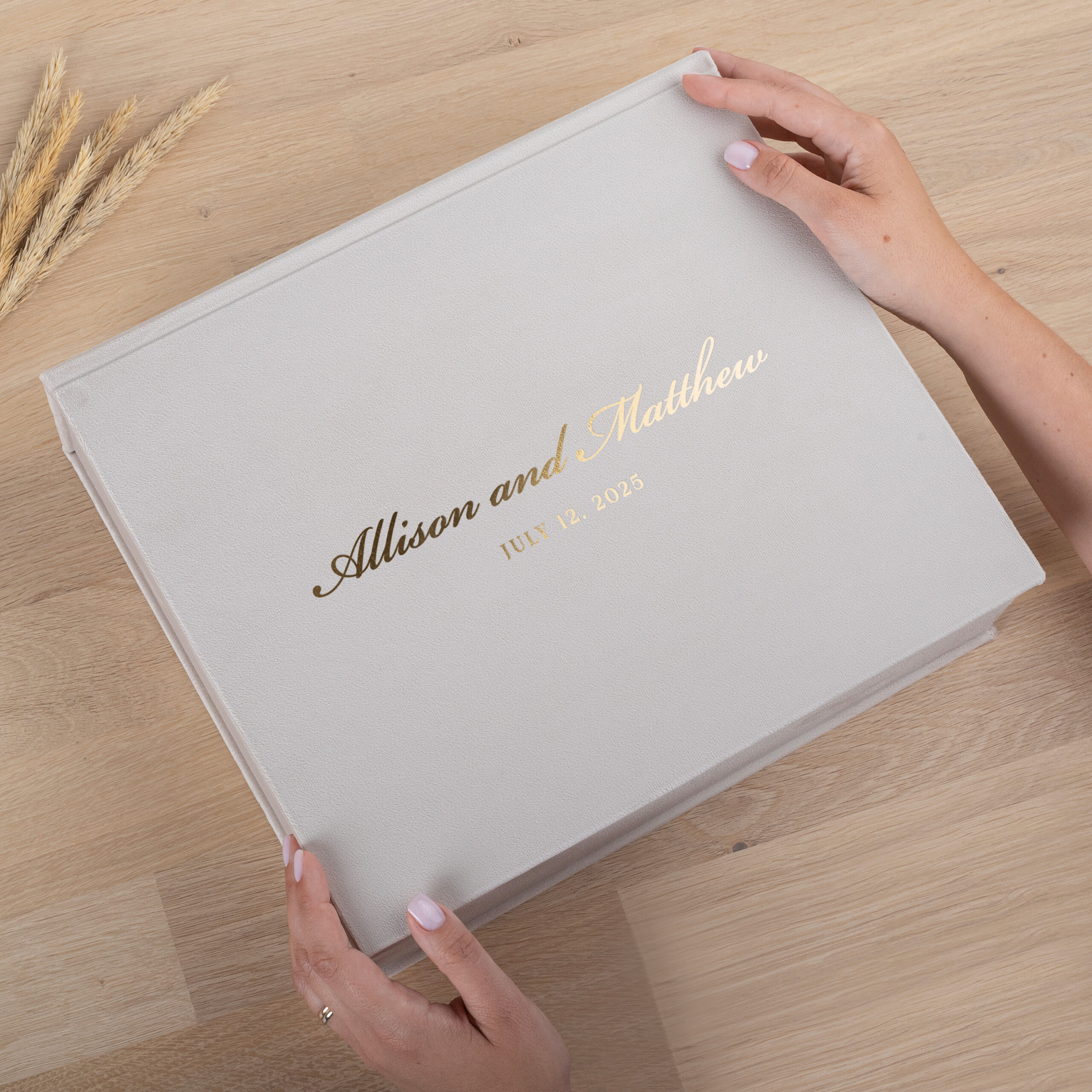 Velvet Wedding Keepsake Box | Personalized Custom Memory Box - Image 4