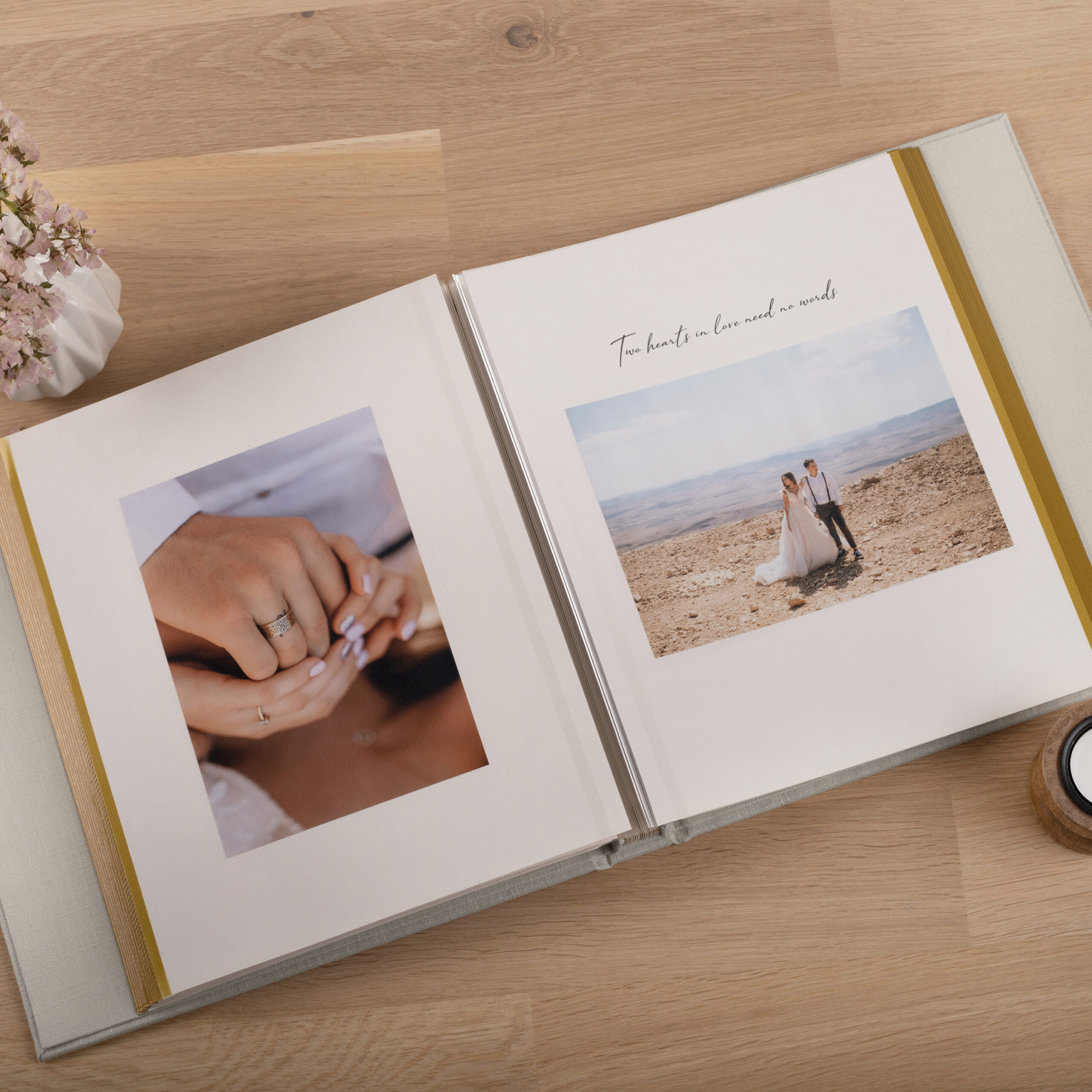 Linen Self - Adhesive Wedding Photo Album - Image 3