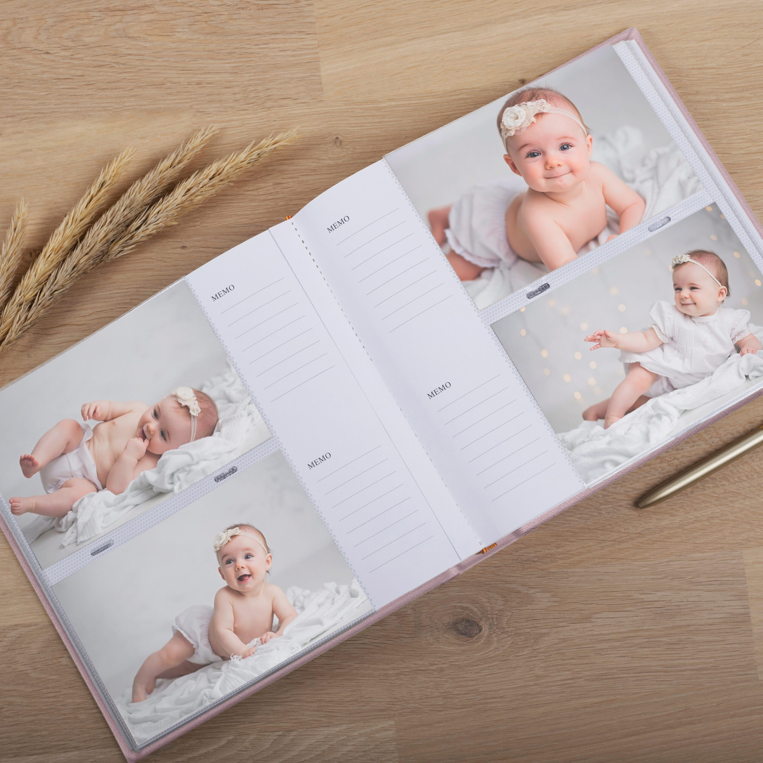Velvet Baby Photo Album with Sleeves for 200 4x6 Photos | Slip In Photo Album - Image 2