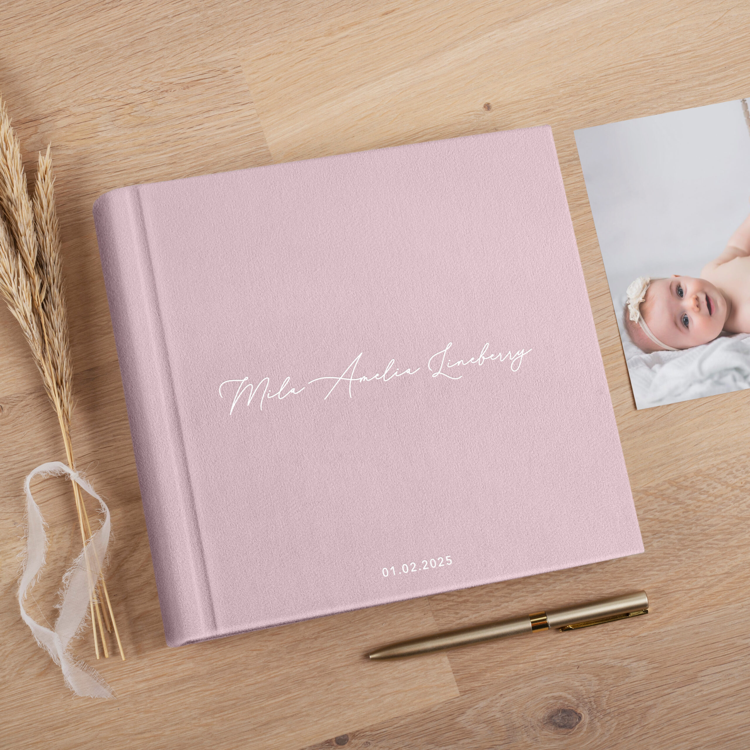 Velvet Baby Photo Album with Sleeves for 200 4x6 Photos | Slip In Photo Album - Image 3