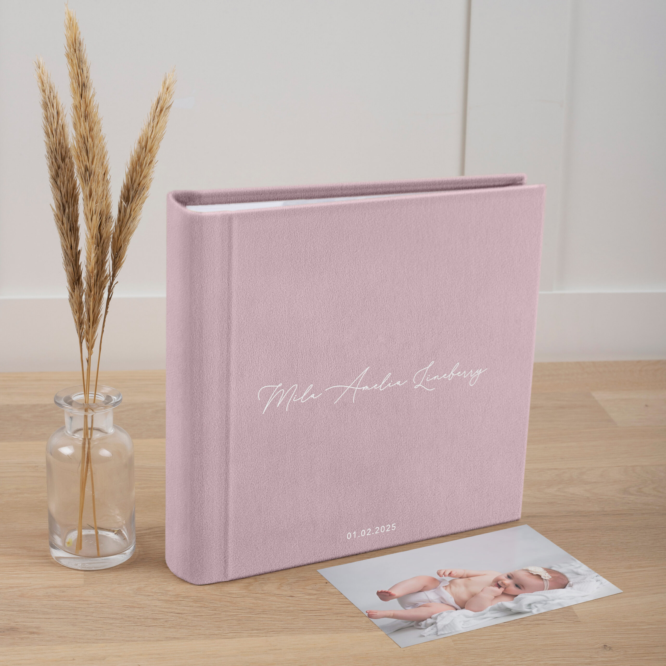 Velvet Baby Photo Album with Sleeves for 200 4x6 Photos | Slip In Photo Album - Image 4