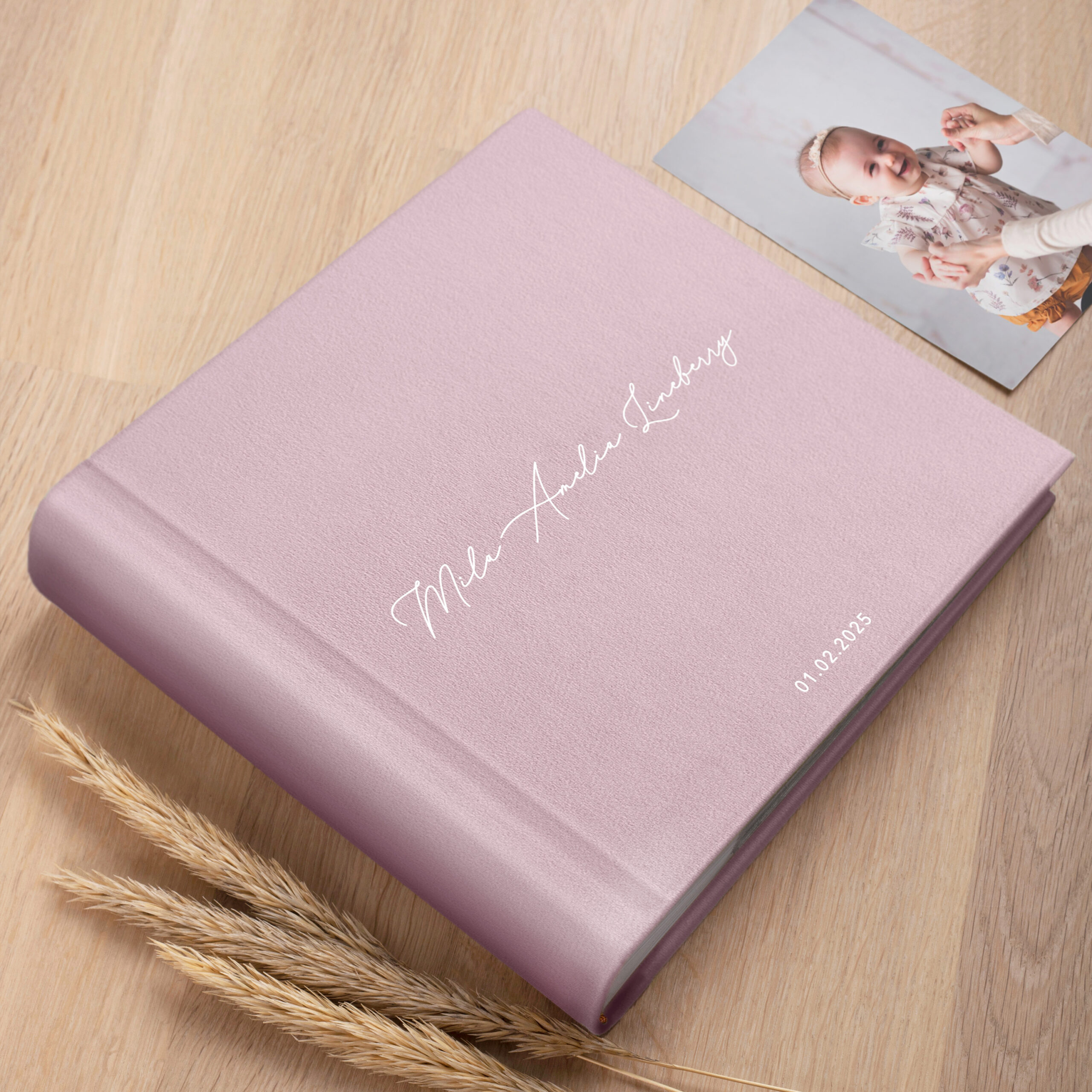 Velvet Baby Photo Album with Sleeves for 200 4x6 Photos | Slip In Photo Album