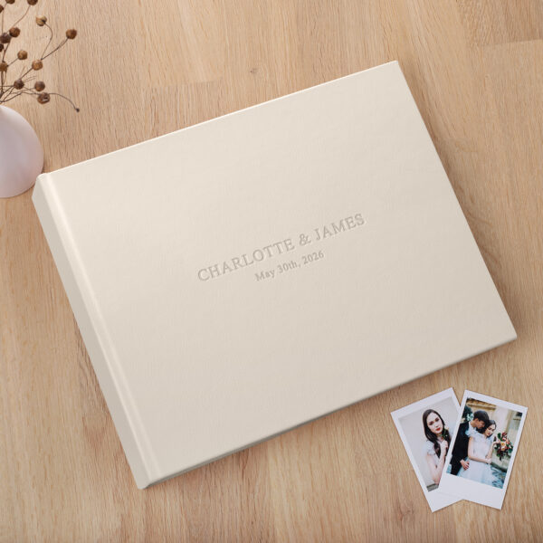 Wedding Guest Book  | Blank or Printed Pages (Embossing)